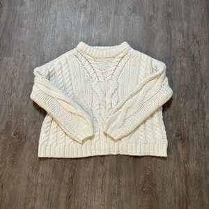 Aerie chunky cream sweater
